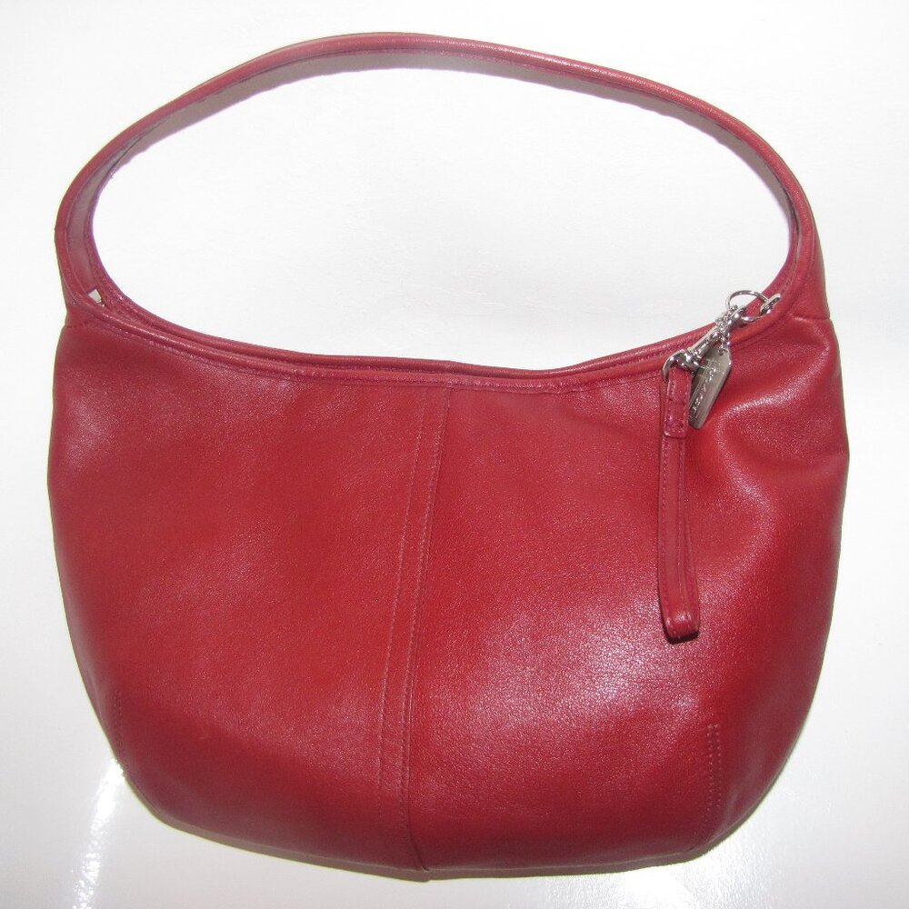 Vintage Coach Red Leather Ergo Bag 9219, EUC, READ